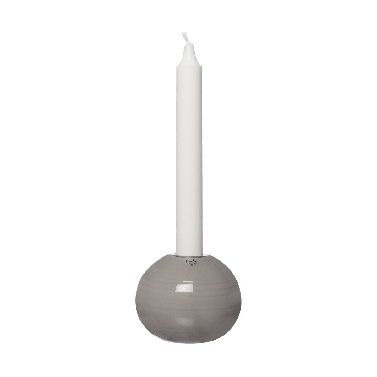 Ernst kandelaar glas o9 cm Grijs | Scandinavisch Interieur | Kandelaars | Grijs