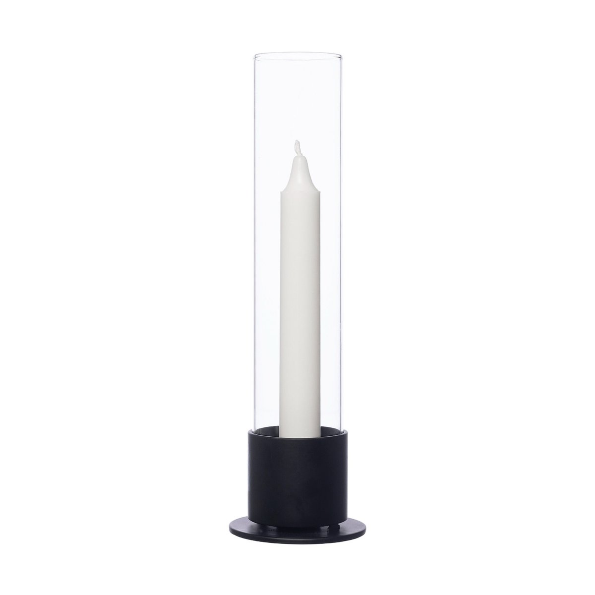 Ernst kandelaar glascilinder o7,5 cm Zwart | Scandinavisch Interieur | Kandelaars | Zwart