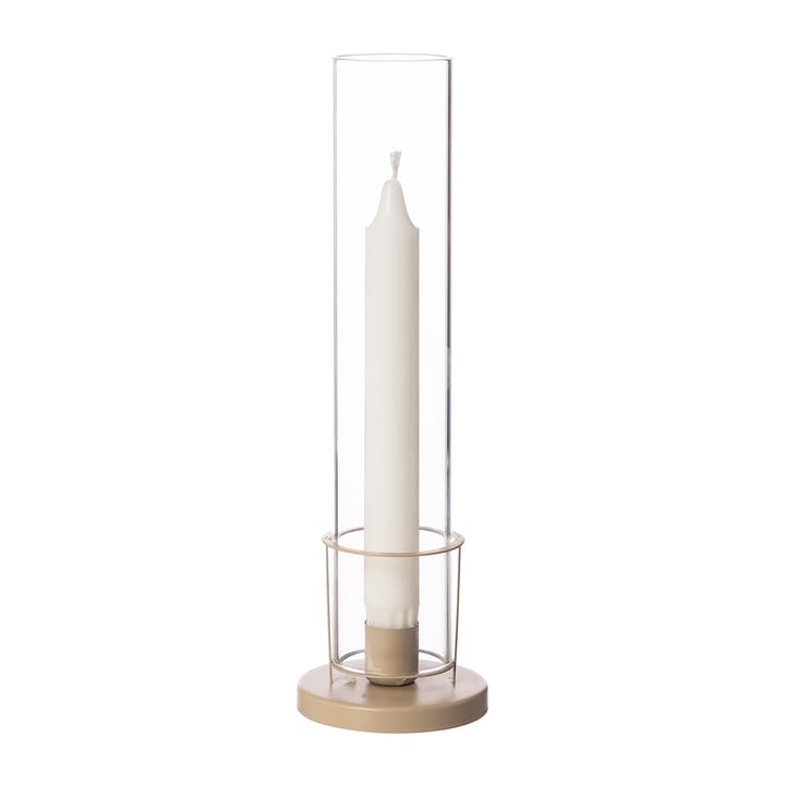 Ernst kandelaar smalle glazen cilinder, Beige ERNST