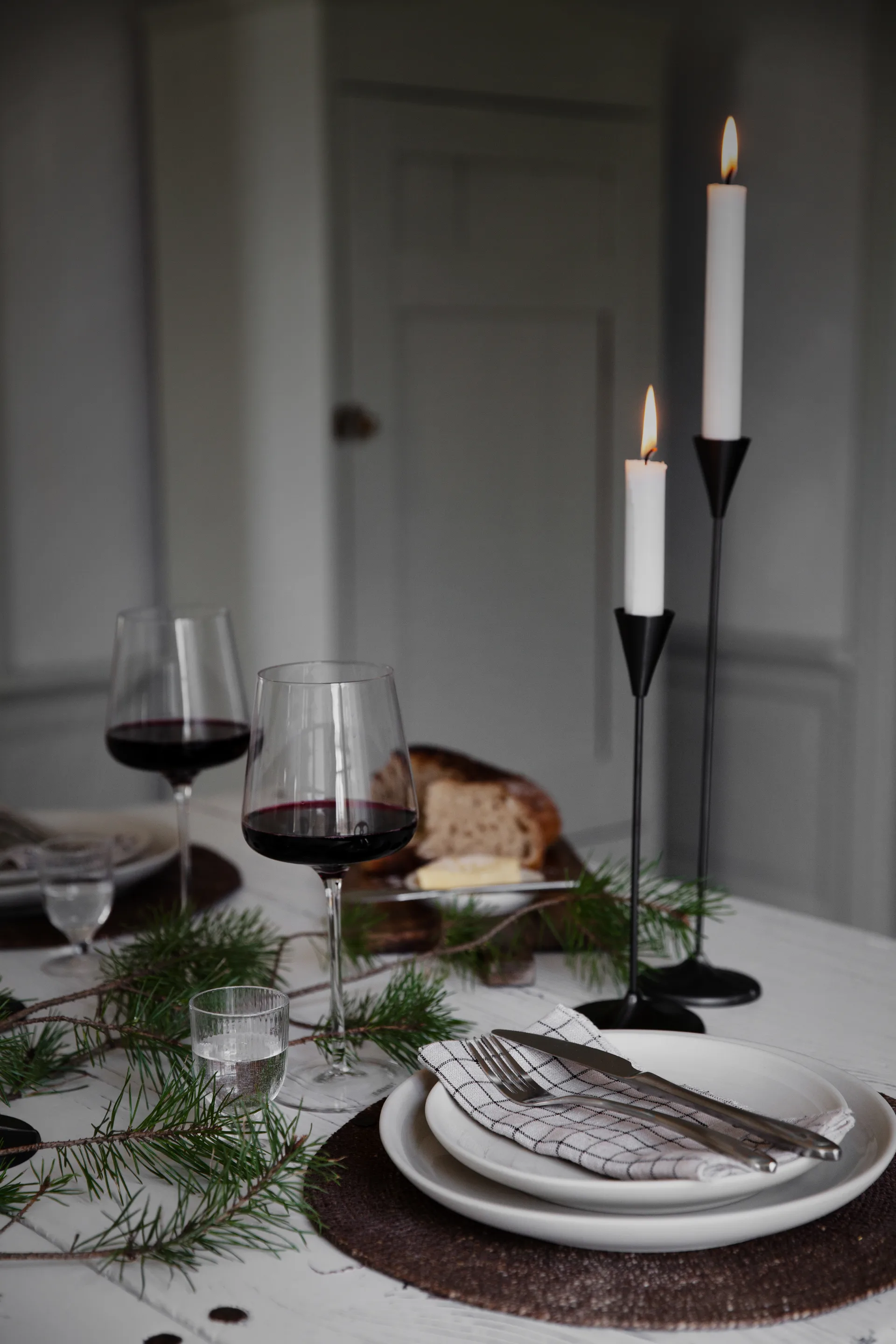 Ernst kandelaar zwart chroom, 35 cm ERNST