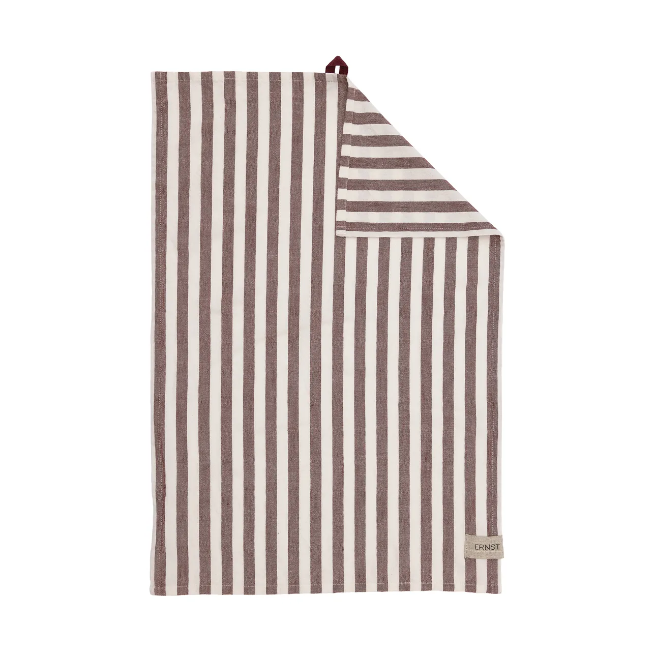 Ernst keukendoek breed gestreept 47x70 cm, Rood-wit ERNST