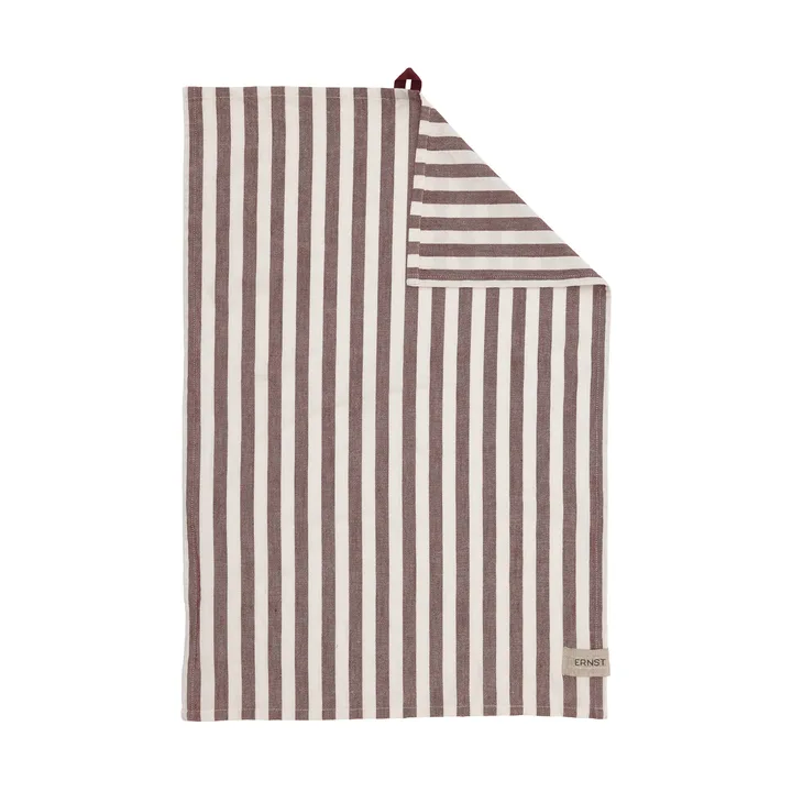 Ernst keukendoek breed gestreept 47x70 cm - Rood-wit - ERNST