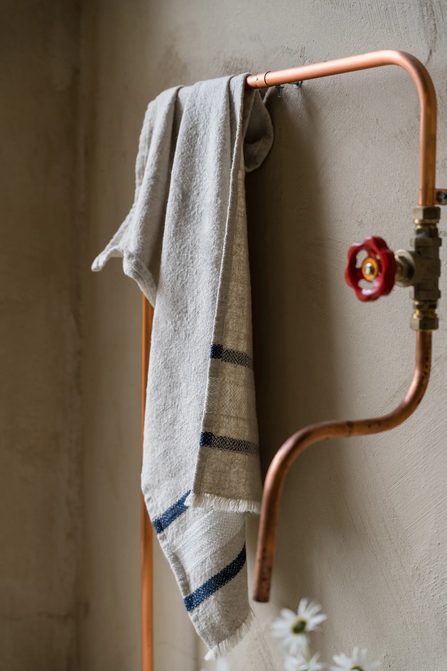 Ernst keukendoek, Naturel-wit-blauw, 47x70 cm ERNST