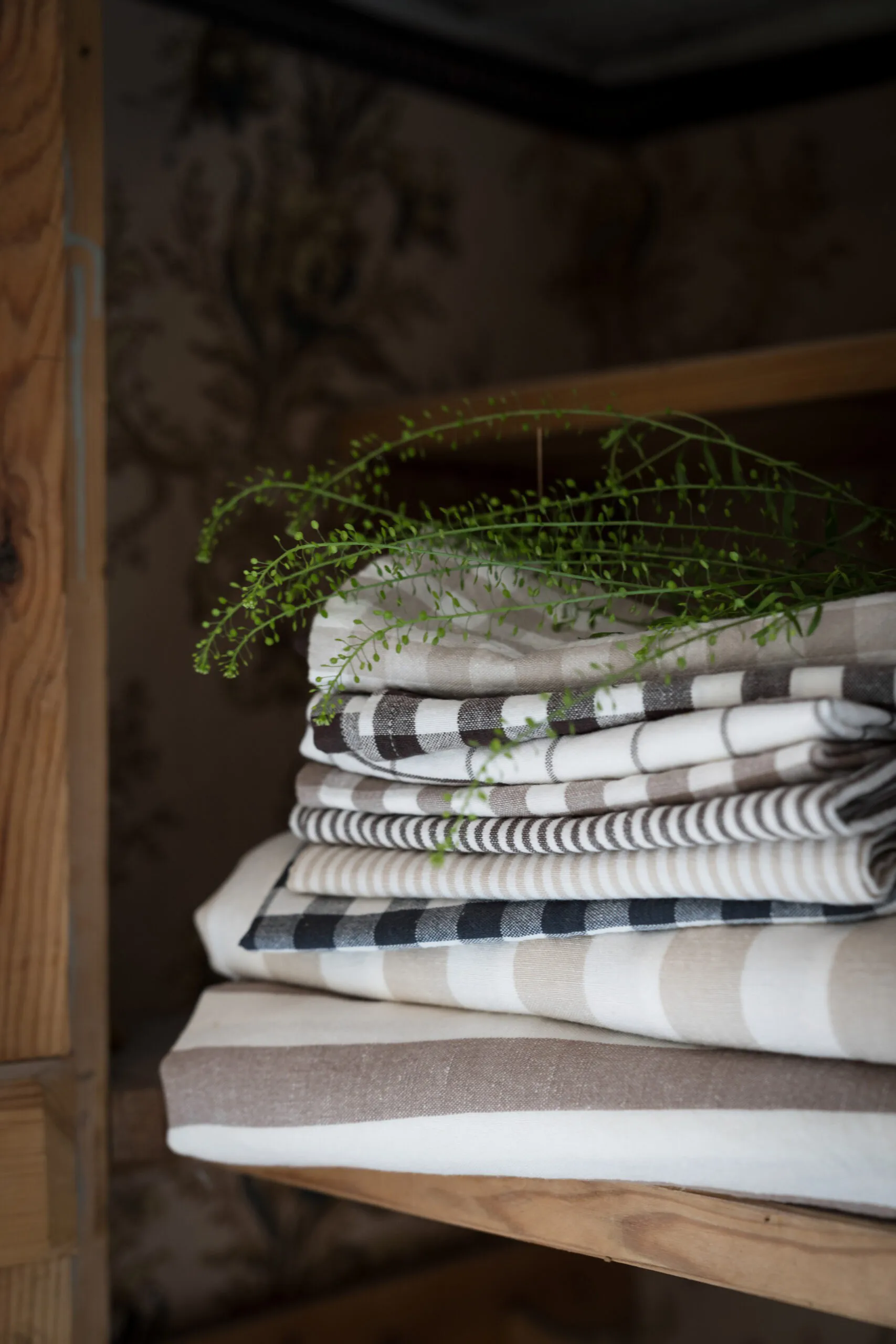 Ernst keukenhanddoek geruit 47x70 cm, Grijsblauw-wit ERNST