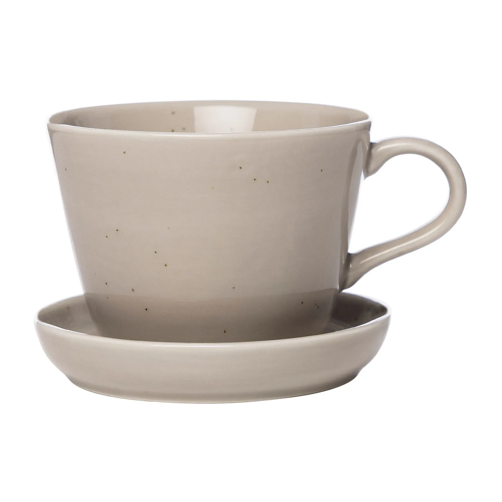 Ernst koffiekop met schotel 20 cl, Zand ERNST