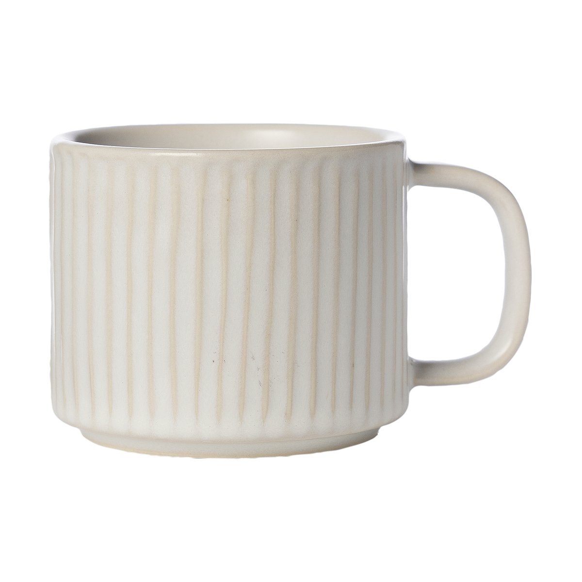 Ernst kop geribbeld 26 cl Naturel wit | Scandinavisch Interieur | Koffiekoppen | Wit