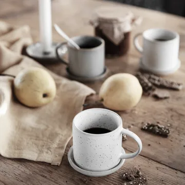 Ernst kop met schotel 7 cm - Wit - ERNST