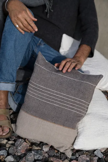 Ernst kussenhoes half-linnen 40x60 cm - Grijs-naturel - ERNST