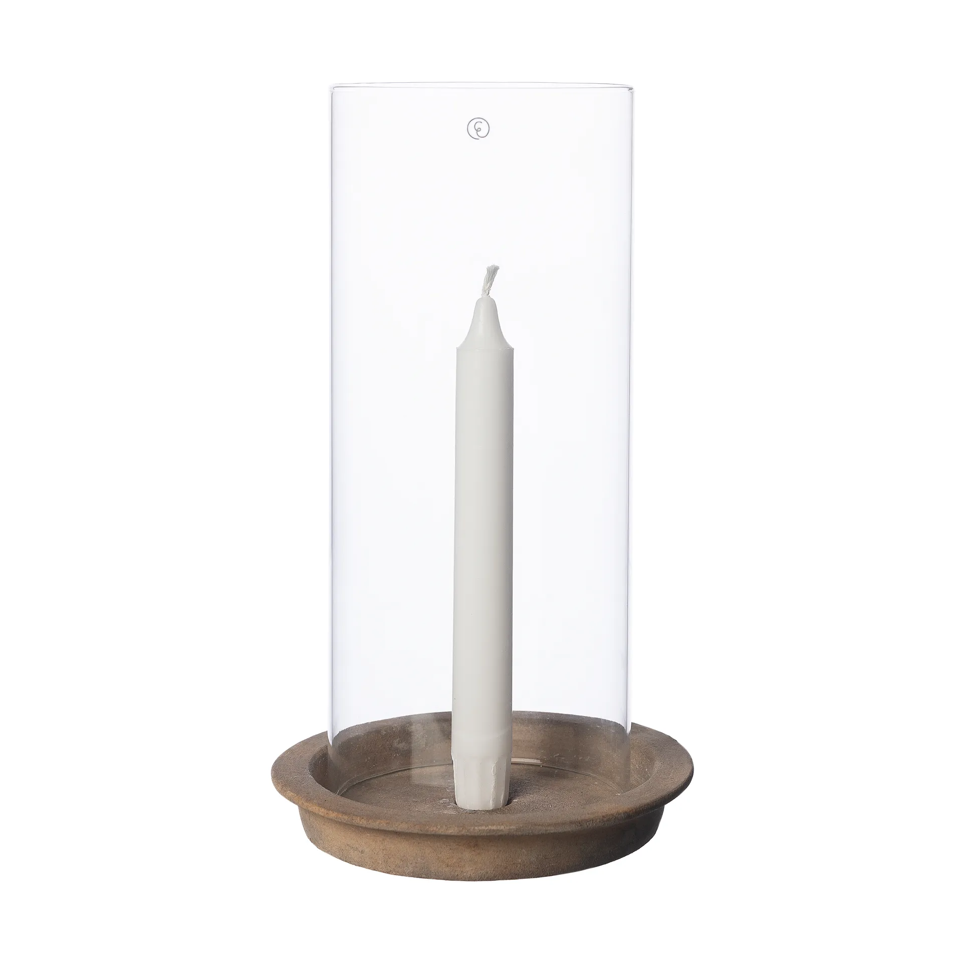 Ernst lantaarn bord incl. glazen cilinder 30 cm, Terracotta ERNST