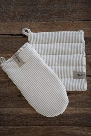 Ernst ovenwant gestreept - Beige-witte rand - ERNST