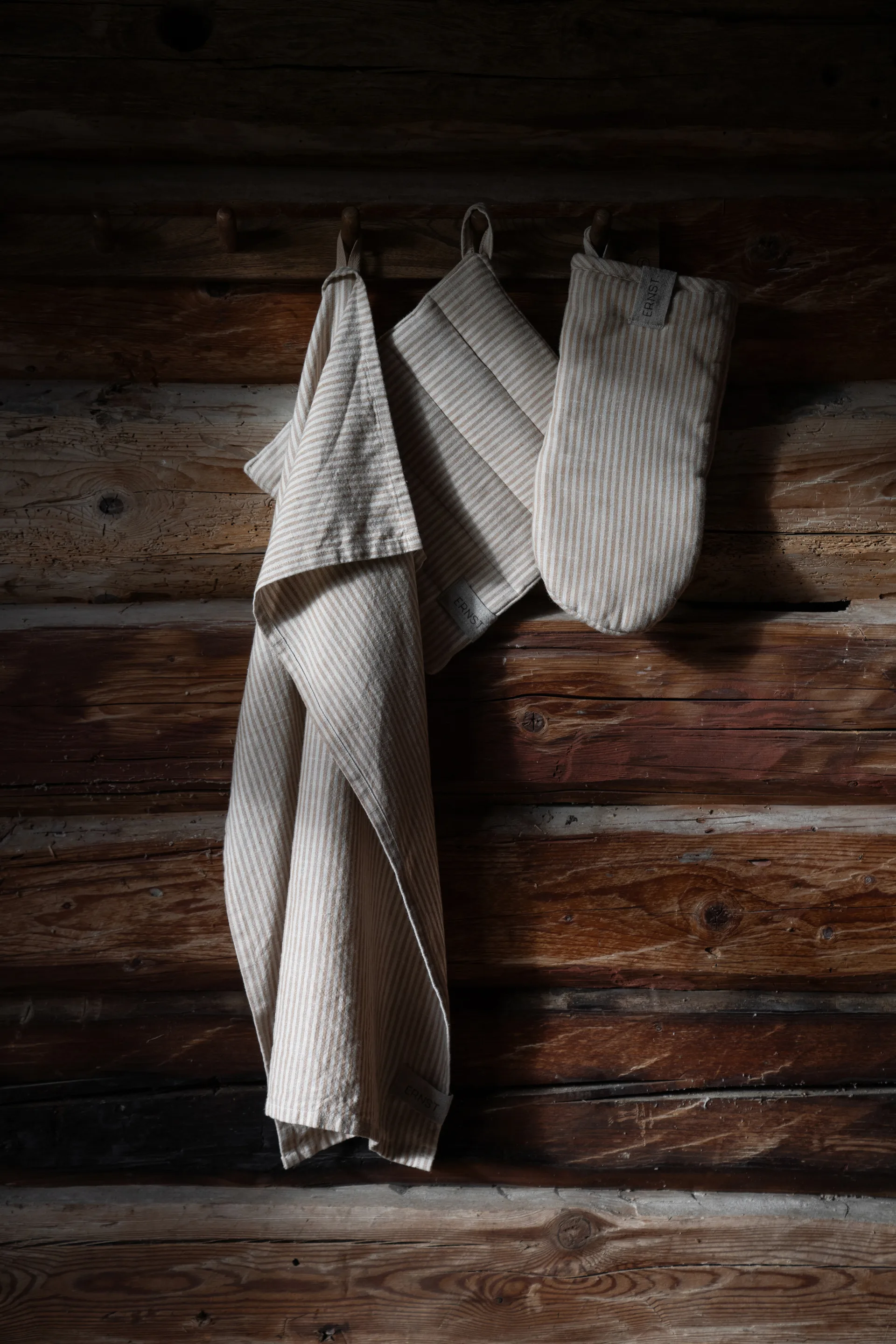 Ernst ovenwant gestreept, Caramel-beige ERNST