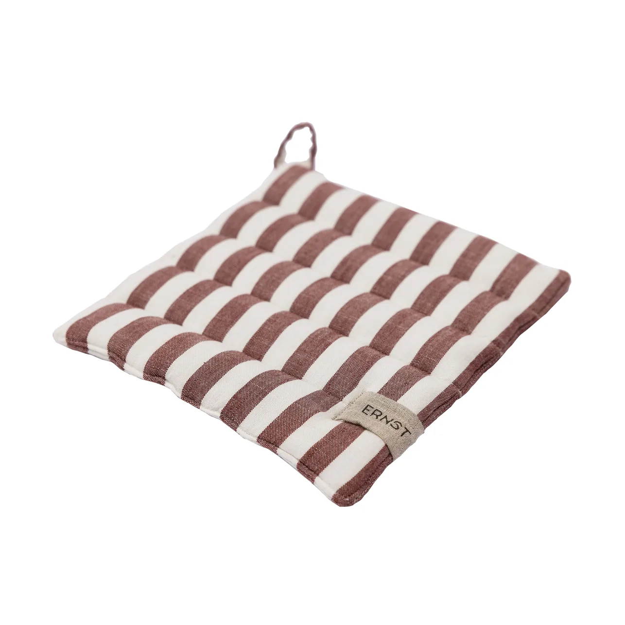 Ernst pannenlap brede streep 23x25 cm, Rood-wit ERNST