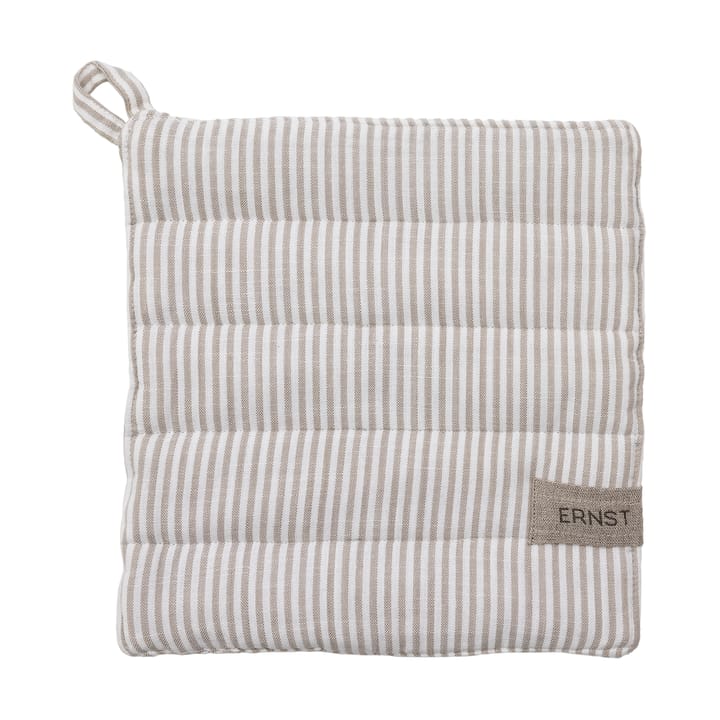 Ernst pannenlap gestreept 23x25 cm - Beige-witte rand - ERNST