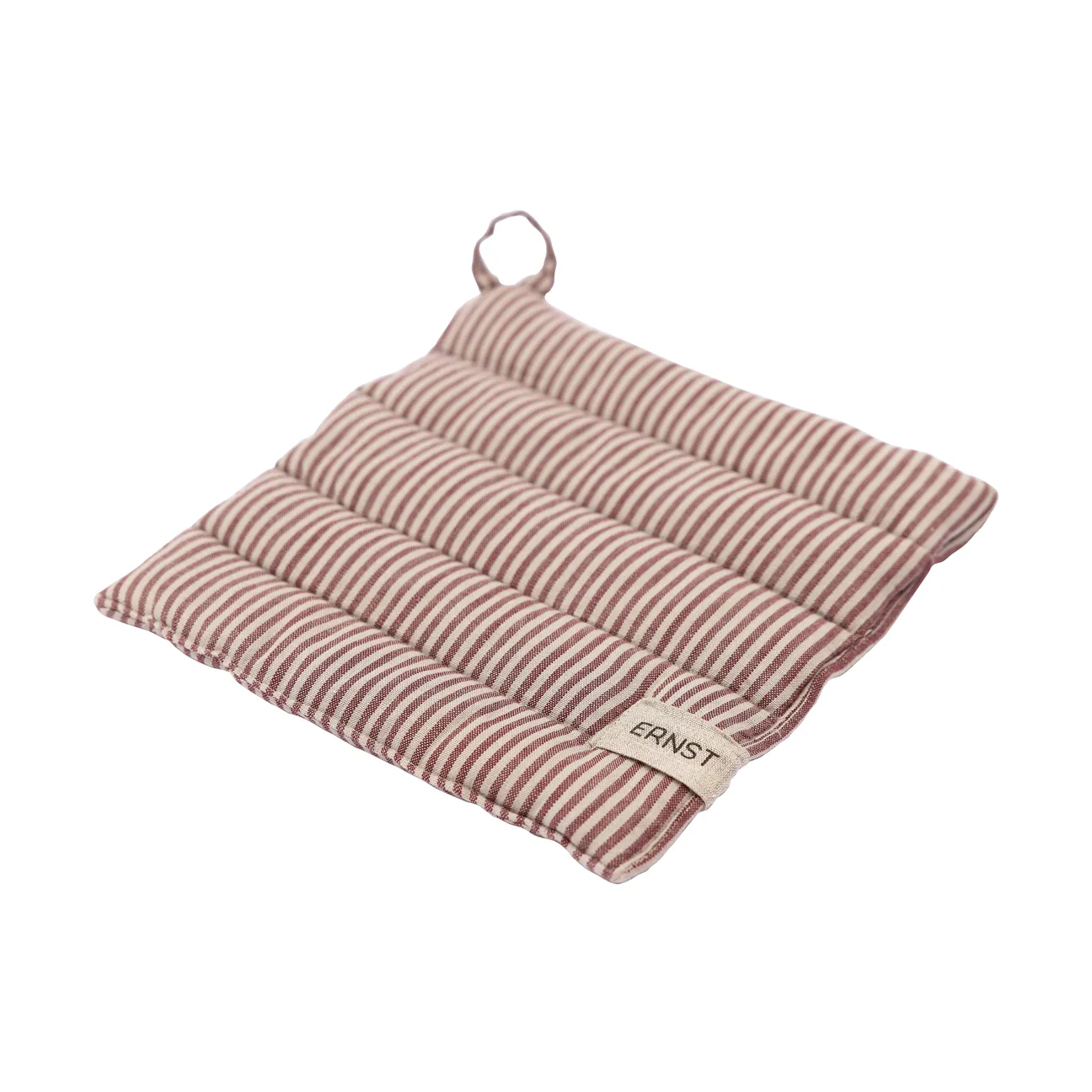 Ernst pannenlap gestreept 23x25 cm, Rood-beige ERNST