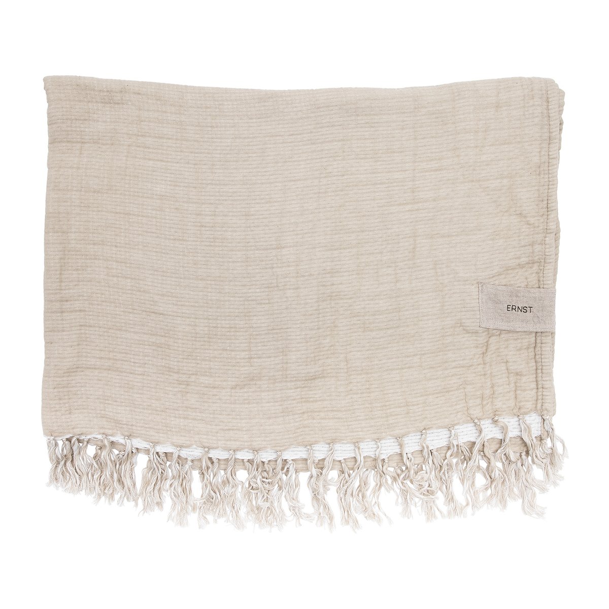 Ernst plaid katoen 130x170 cm Beige | Scandinavisch Interieur | Katoenen dekens & spreien | Beige