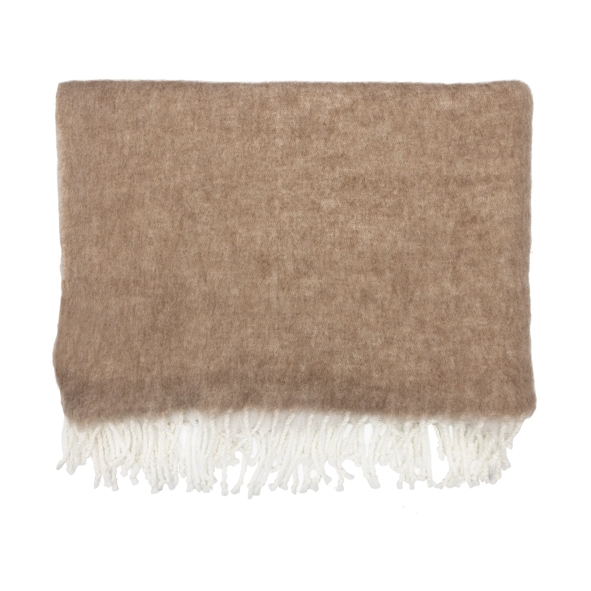 Ernst plaid met franjes 130x170 cm, Beige ERNST