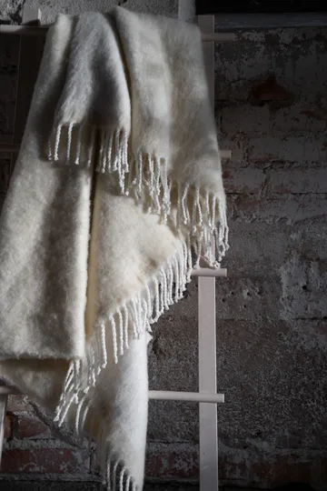 Ernst plaid met franjes 130x170 cm - Naturelwit - ERNST