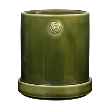 Ernst pot met schotel - Groen, Ø13x13 cm - ERNST