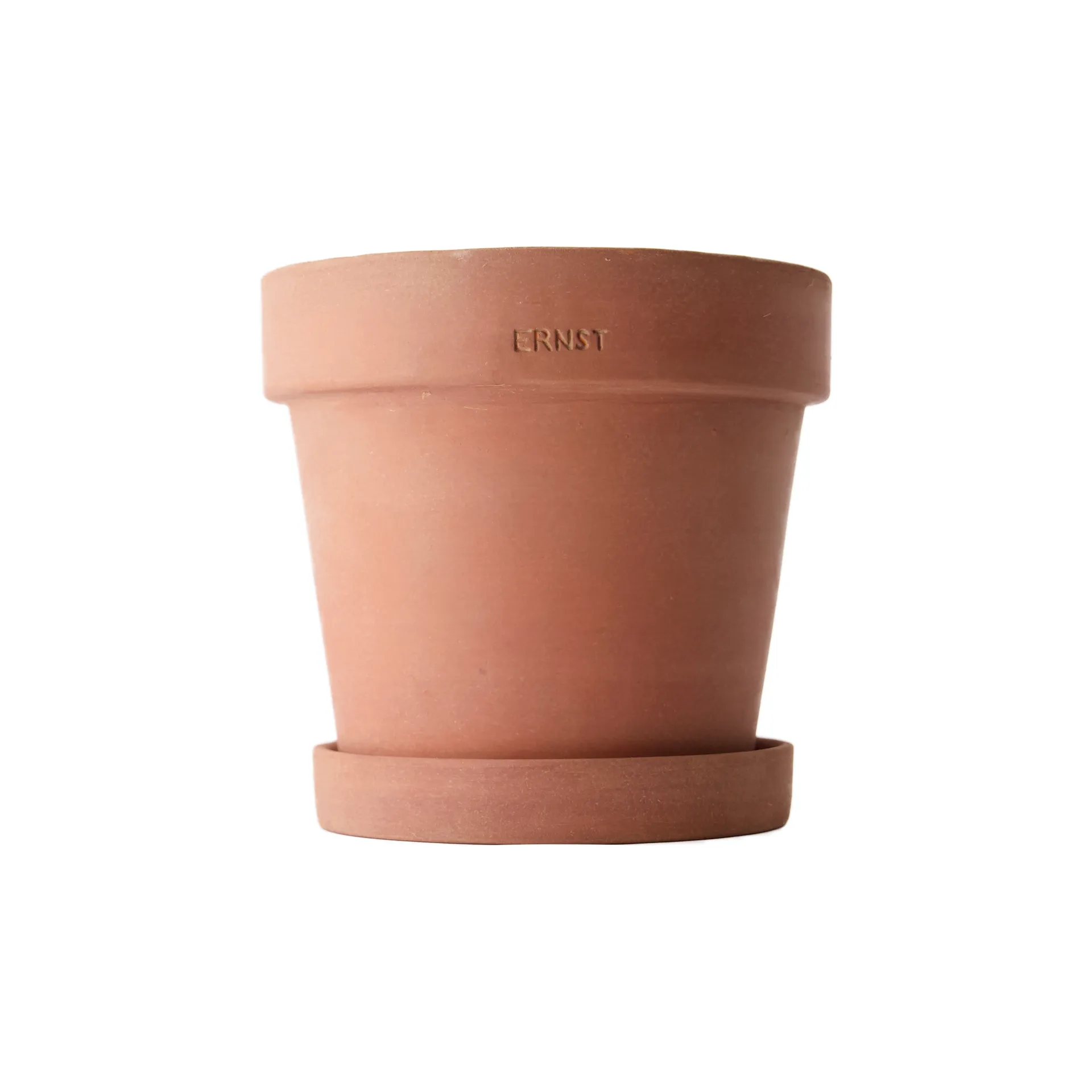 Ernst pot met schotel rustiek terracotta, Ø17 cm ERNST