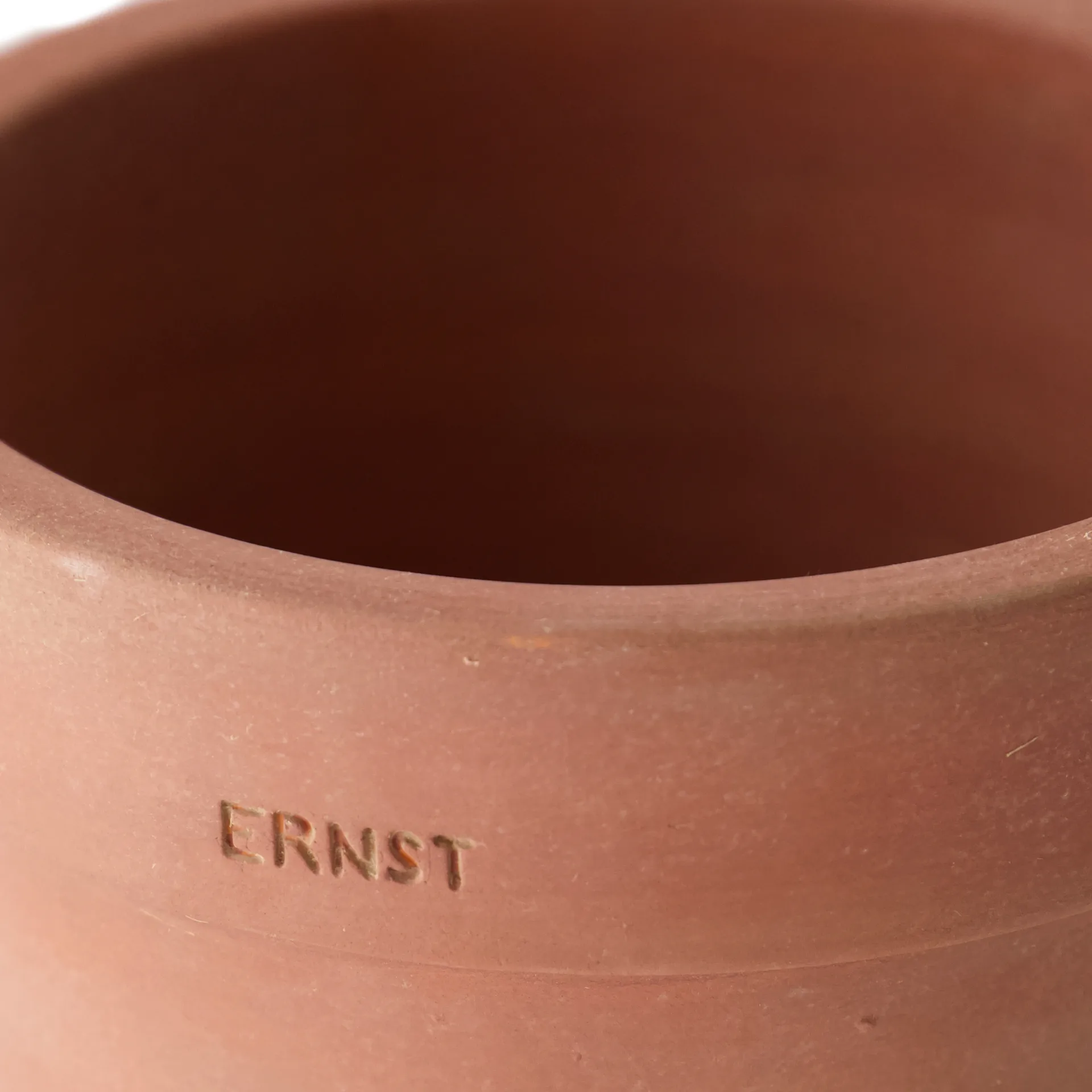 Ernst pot met schotel rustiek terracotta, Ø17 cm ERNST