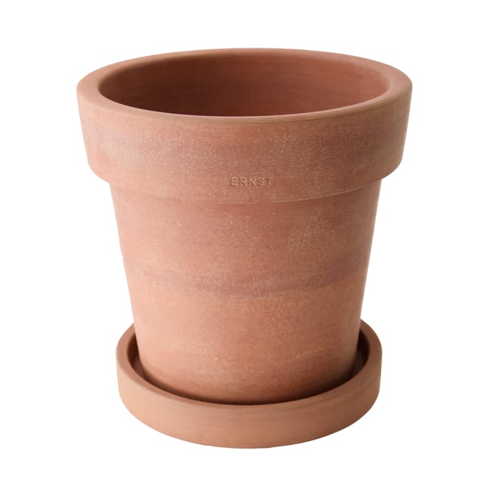 Ernst pot met schotel rustiek terracotta - Ø22 cm - ERNST