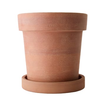 Ernst pot met schotel rustiek terracotta - Ø22 cm - ERNST