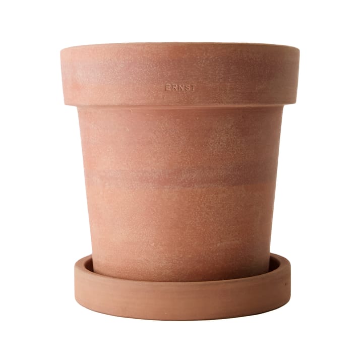 Ernst pot met schotel rustiek terracotta - Ø22 cm - ERNST