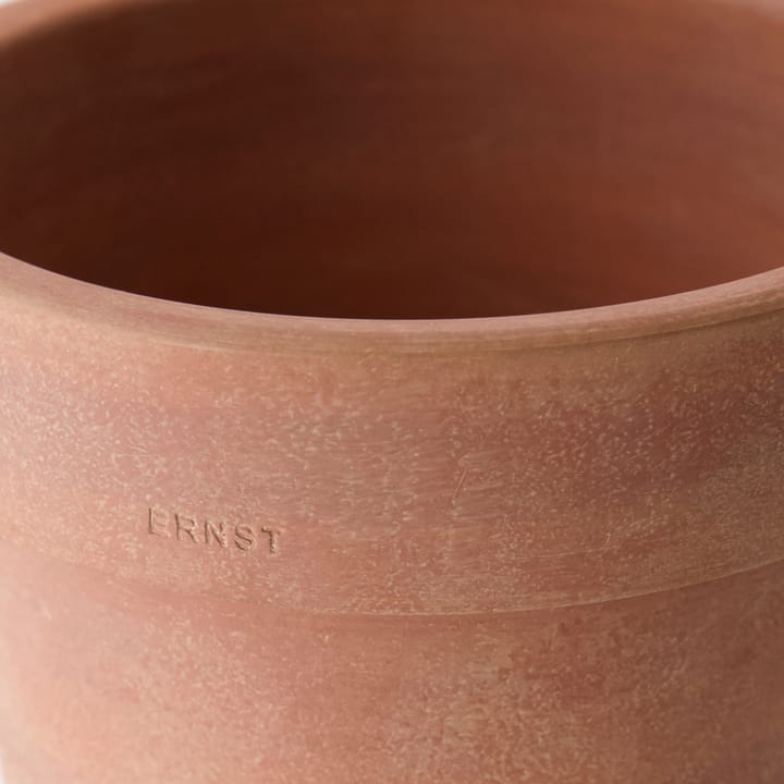 Ernst pot met schotel rustiek terracotta - Ø22 cm - ERNST
