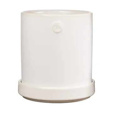 Ernst pot met schotel - Wit, Ø13x13 cm - ERNST