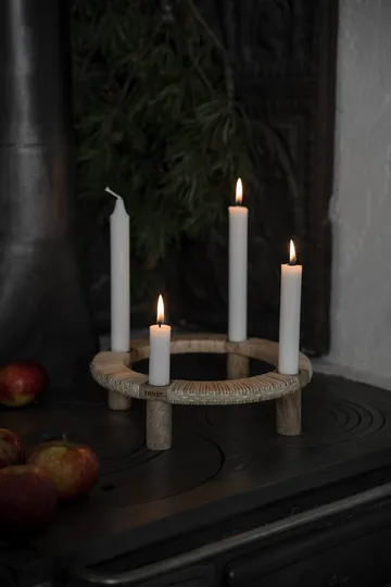 Ernst ronde kandelaar 4 kaarsen - Licht hout - ERNST
