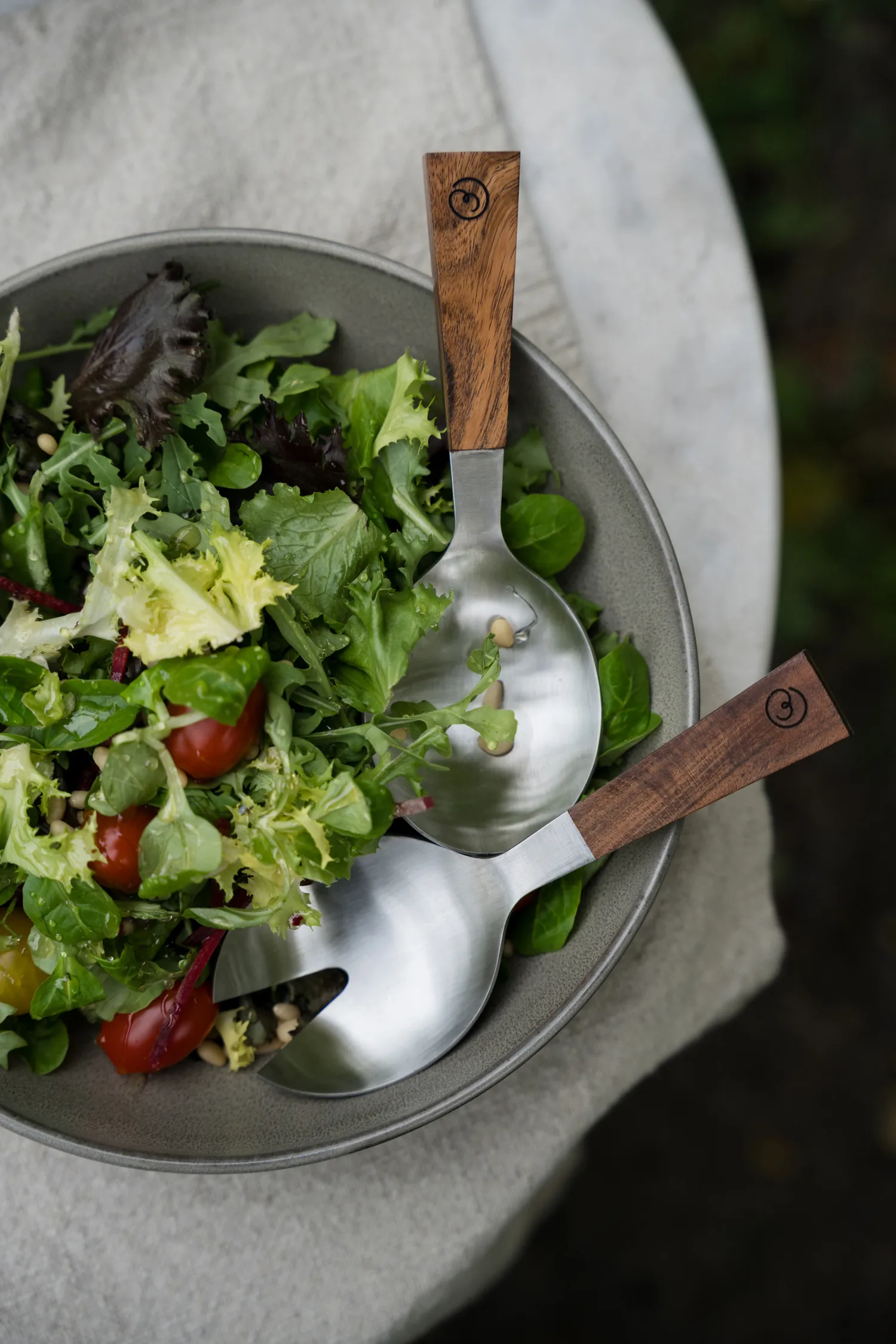 Ernst saladebestek 2-delig, Acacia, 18 cm ERNST
