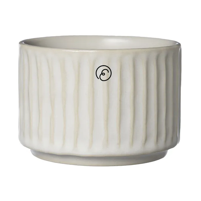 Ernst schaal geribbeld Ø7,5 cm, Naturel wit ERNST