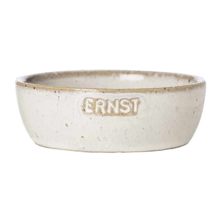 Ernst schaal met logo natuurwit - Ø9 cm met embleem - ERNST