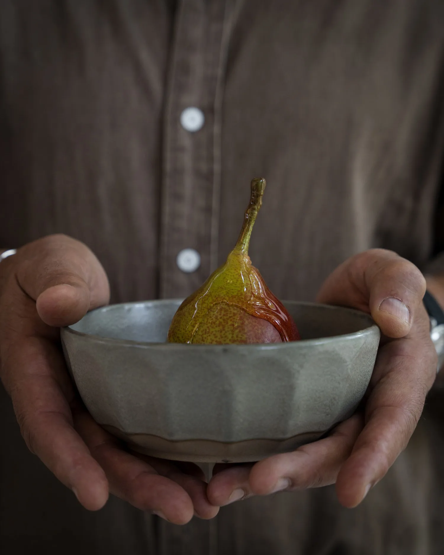 Ernst schaal steengoed, Grijs-naturel, Ø16 cm ERNST