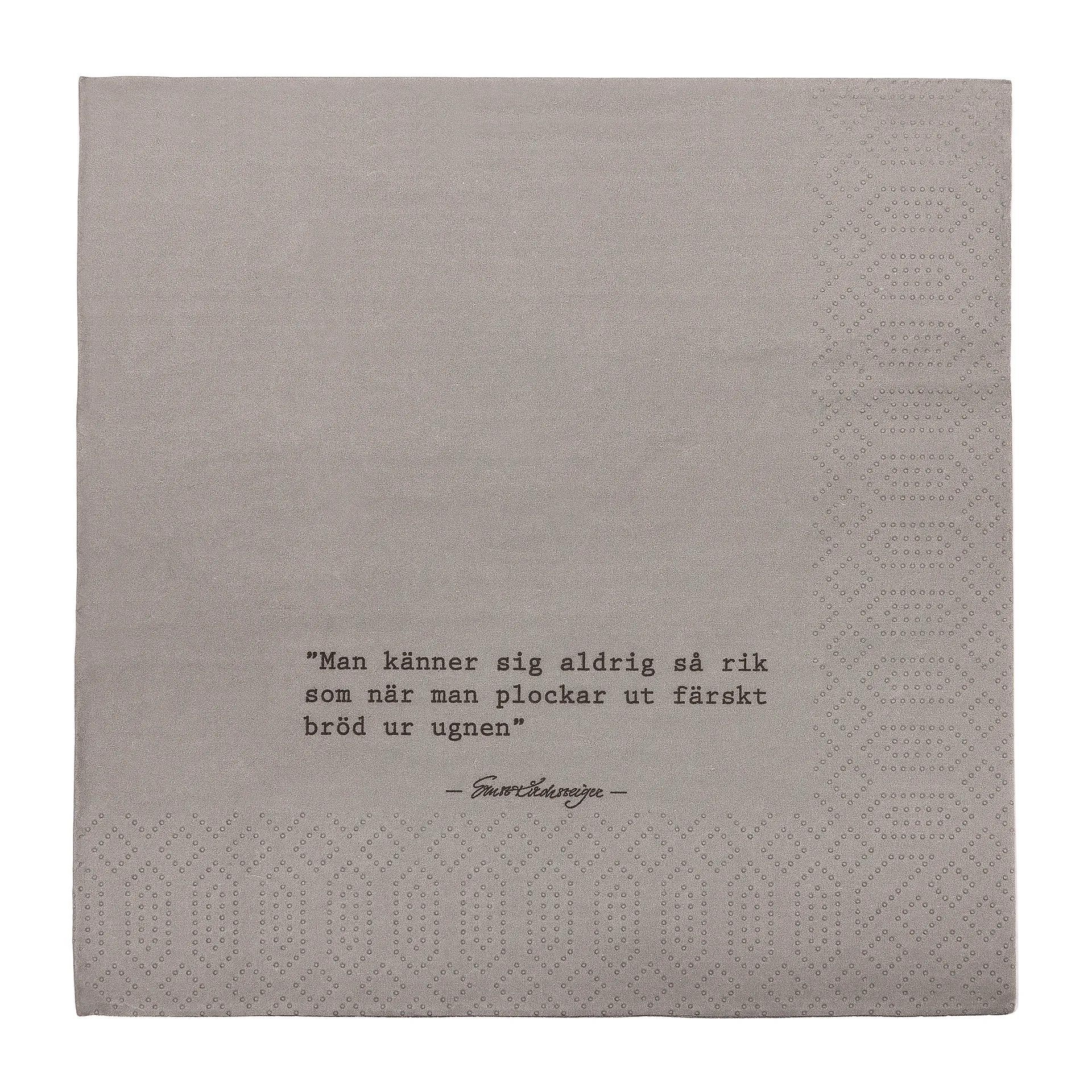 Ernst servet citaat Bröd 20-pack, Grijs ERNST