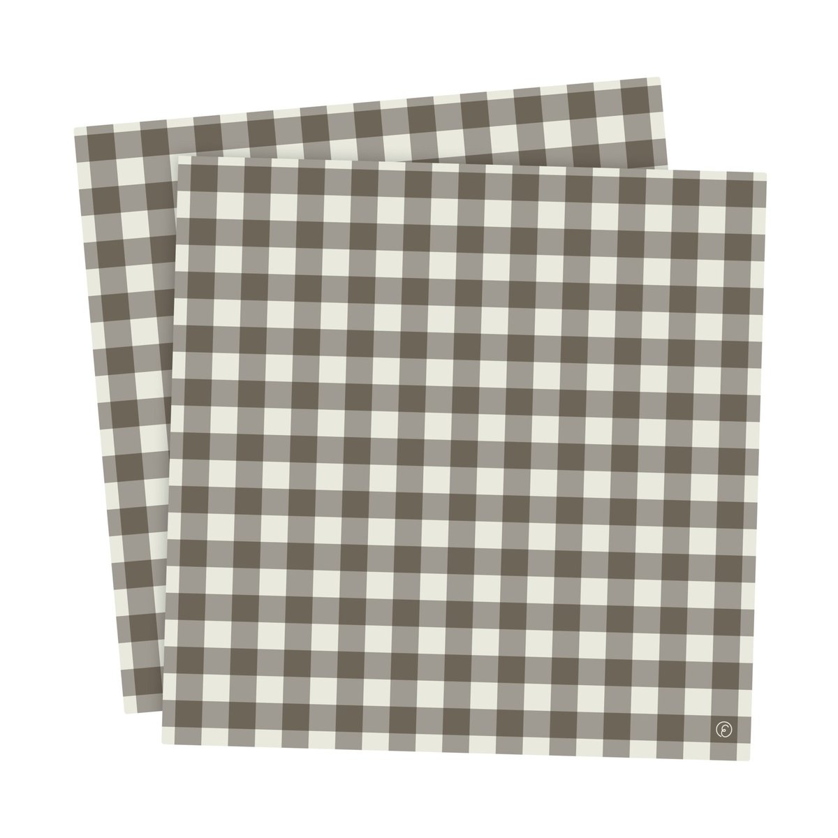 Ernst servet geruit 33x33 cm 20-pack Greige-lichtgrijs