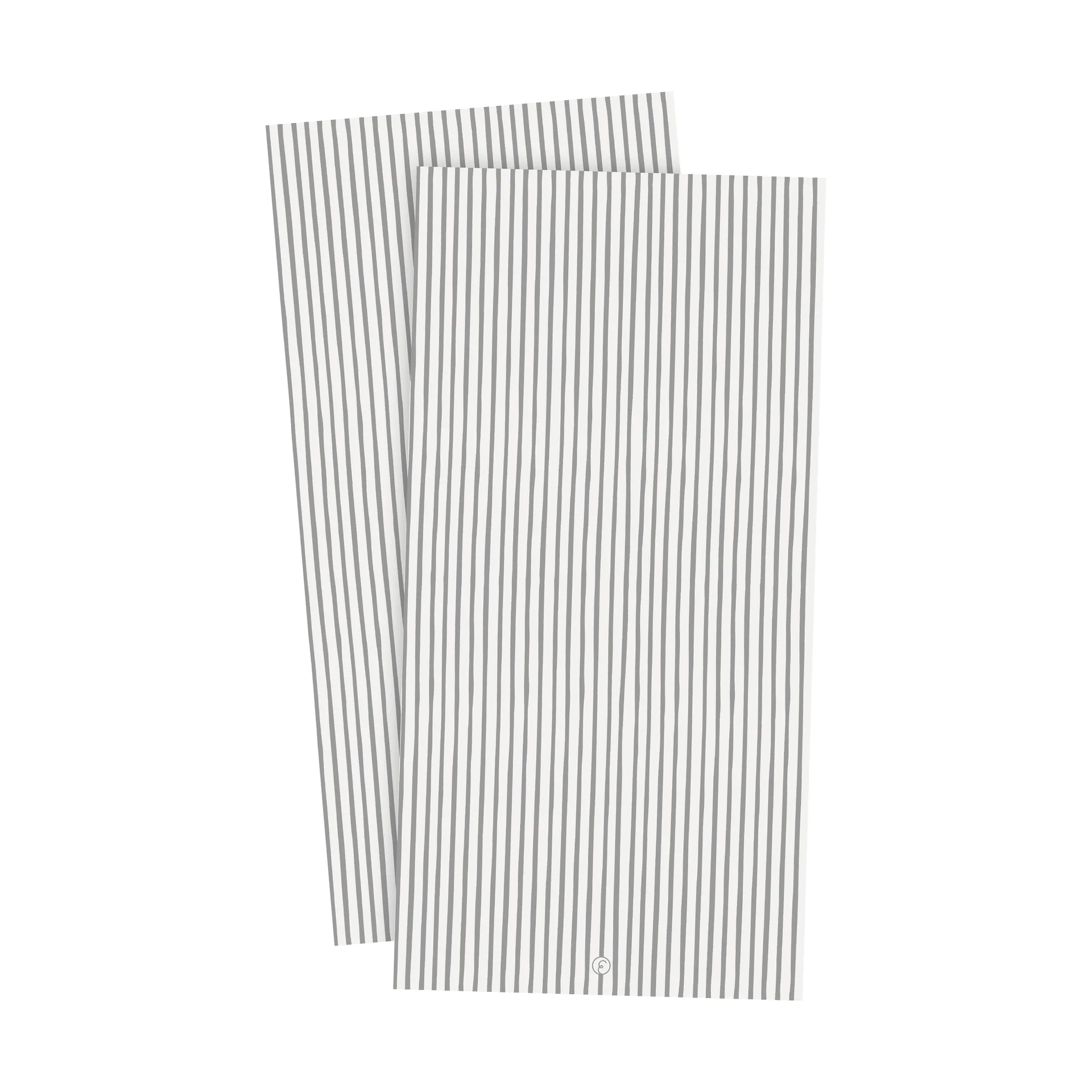 Ernst servet gestreept 10x20 cm 20-pack, Wit-grijs gestreept ERNST