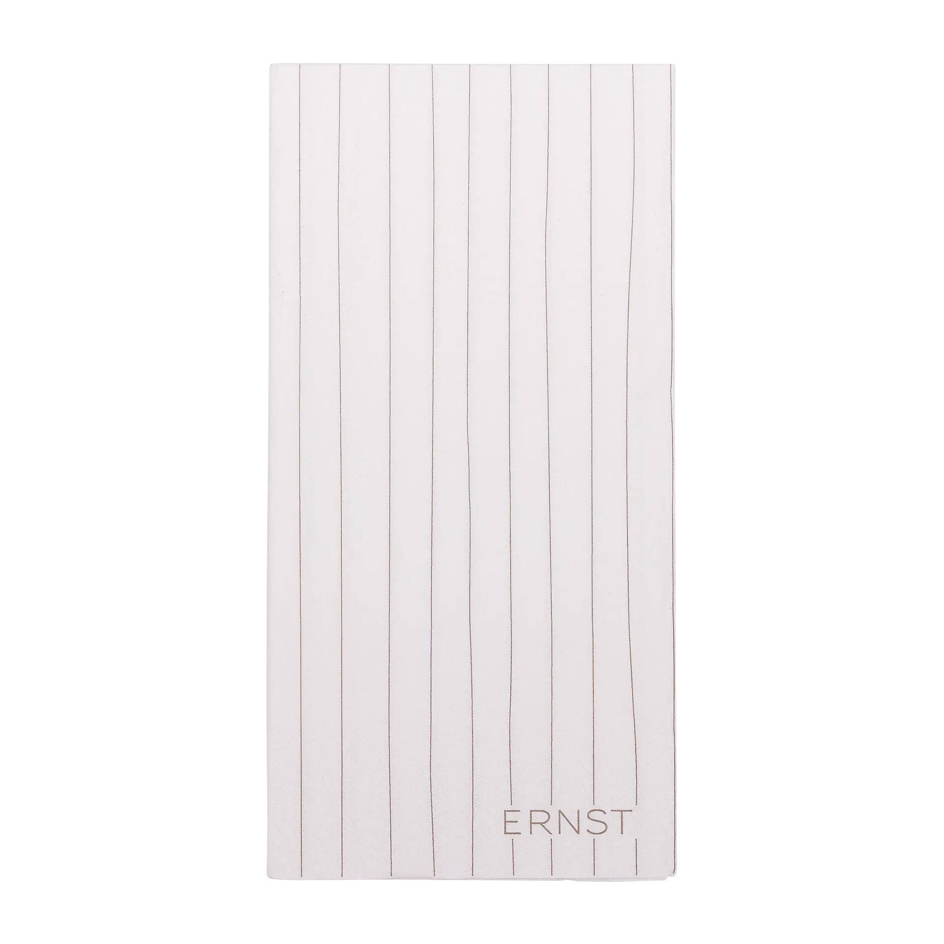 Ernst servet gestreept 10x20 cm 20-pack, Wit-grijs ERNST