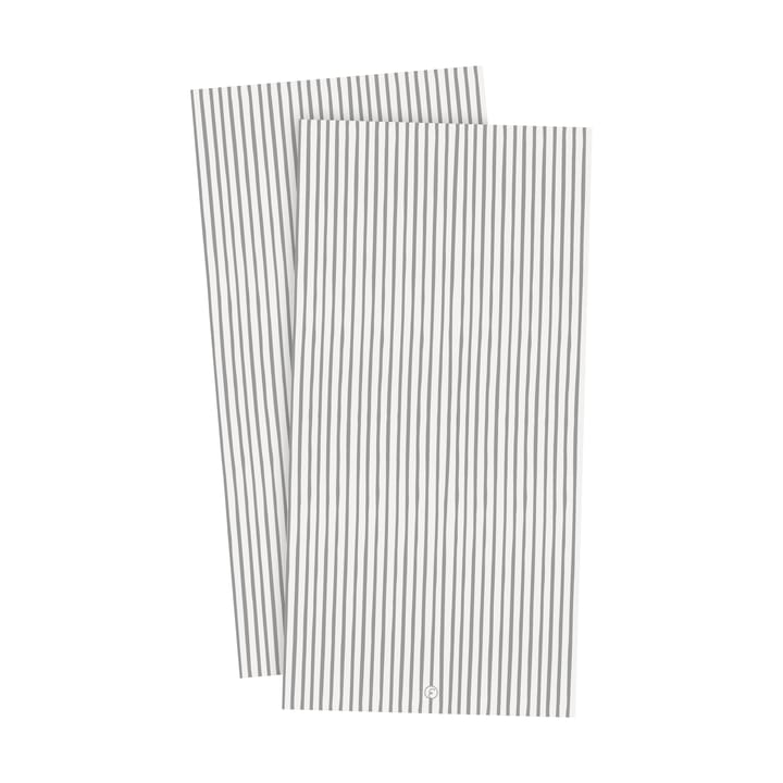 Ernst servet gestreept 10x20 cm 20-pack - Wit-grijze streep - ERNST
