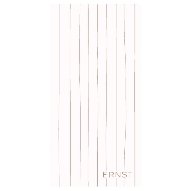 Ernst servet gestreept 10x20 cm 20-pack - Wit-saffraan - ERNST