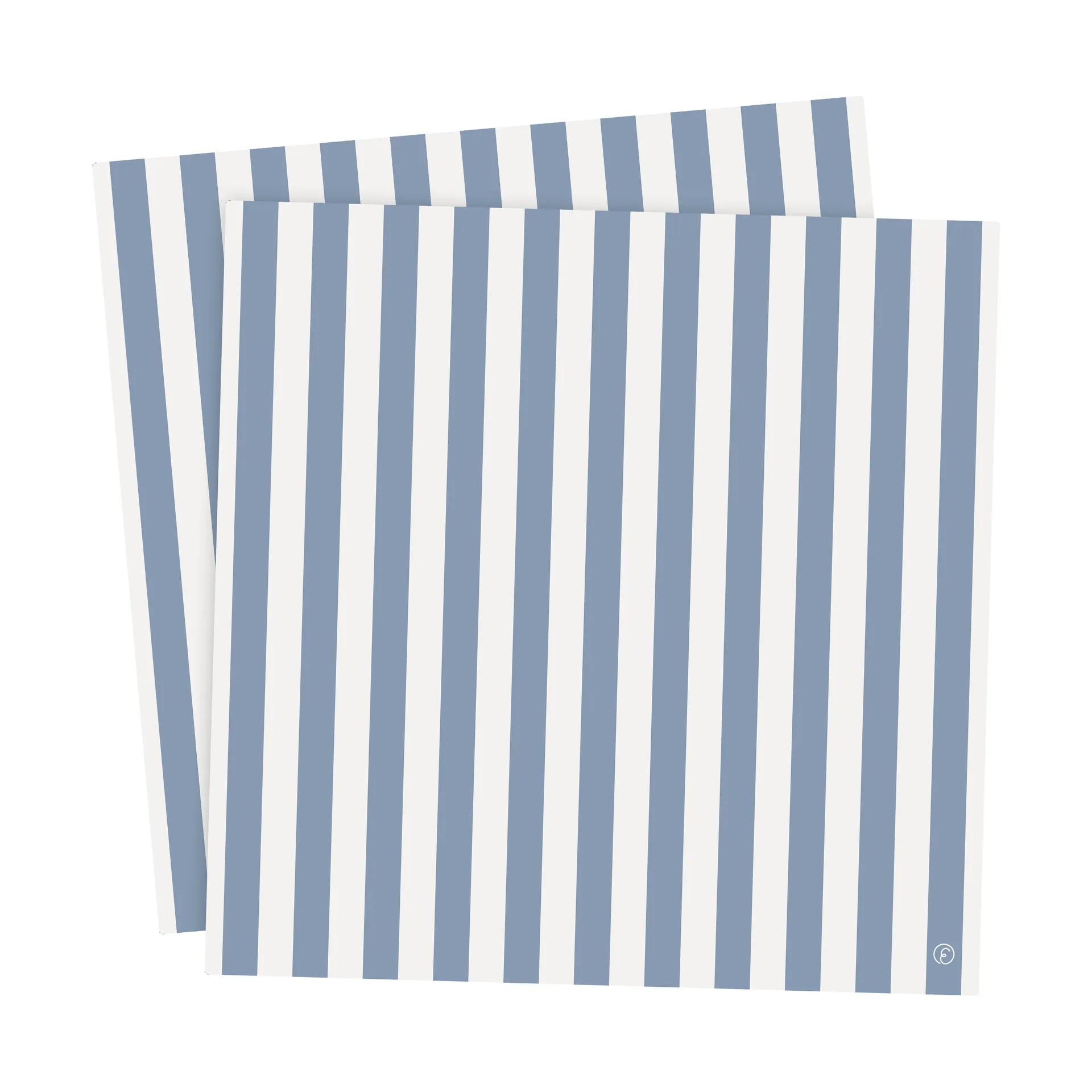 Ernst servet gestreept 33x33 cm 20-pack, Lichtblauw-wit ERNST