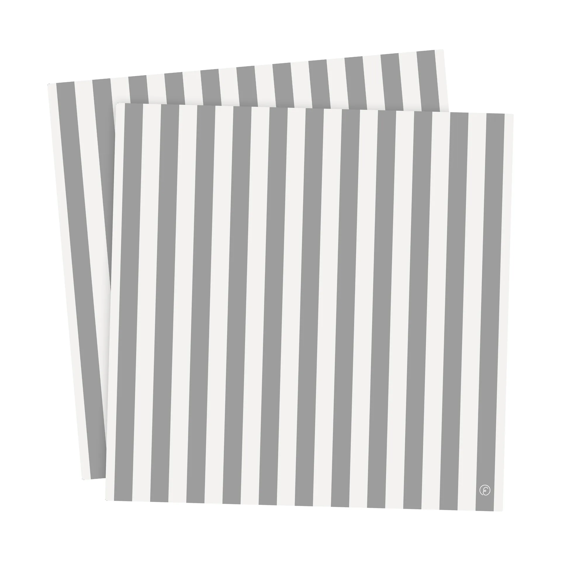 Ernst servet gestreept 33x33 cm 20-pack, Wit-grijs gestreept ERNST