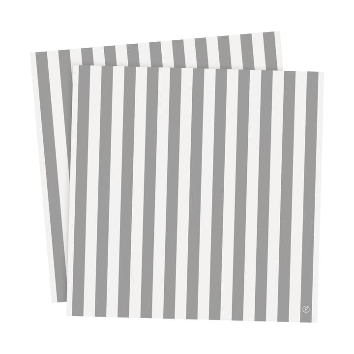 Ernst servet gestreept 33x33 cm 20-pack - Wit-grijze streep - ERNST