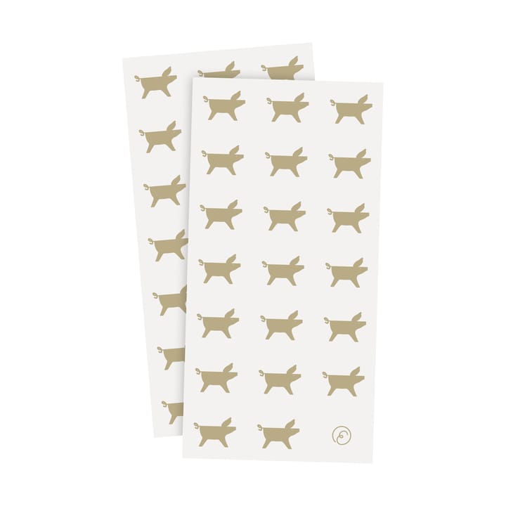 Ernst servet Kerstvarken 10x20 cm 20-pack - Wit-beige - ERNST