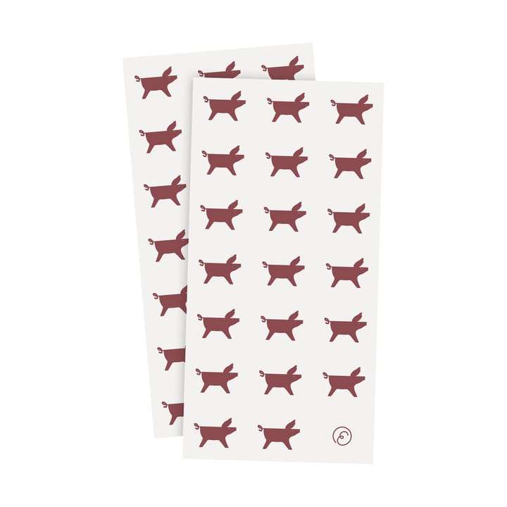 Ernst servet Kerstvarken 10x20 cm 20-pack - Wit-rood - ERNST
