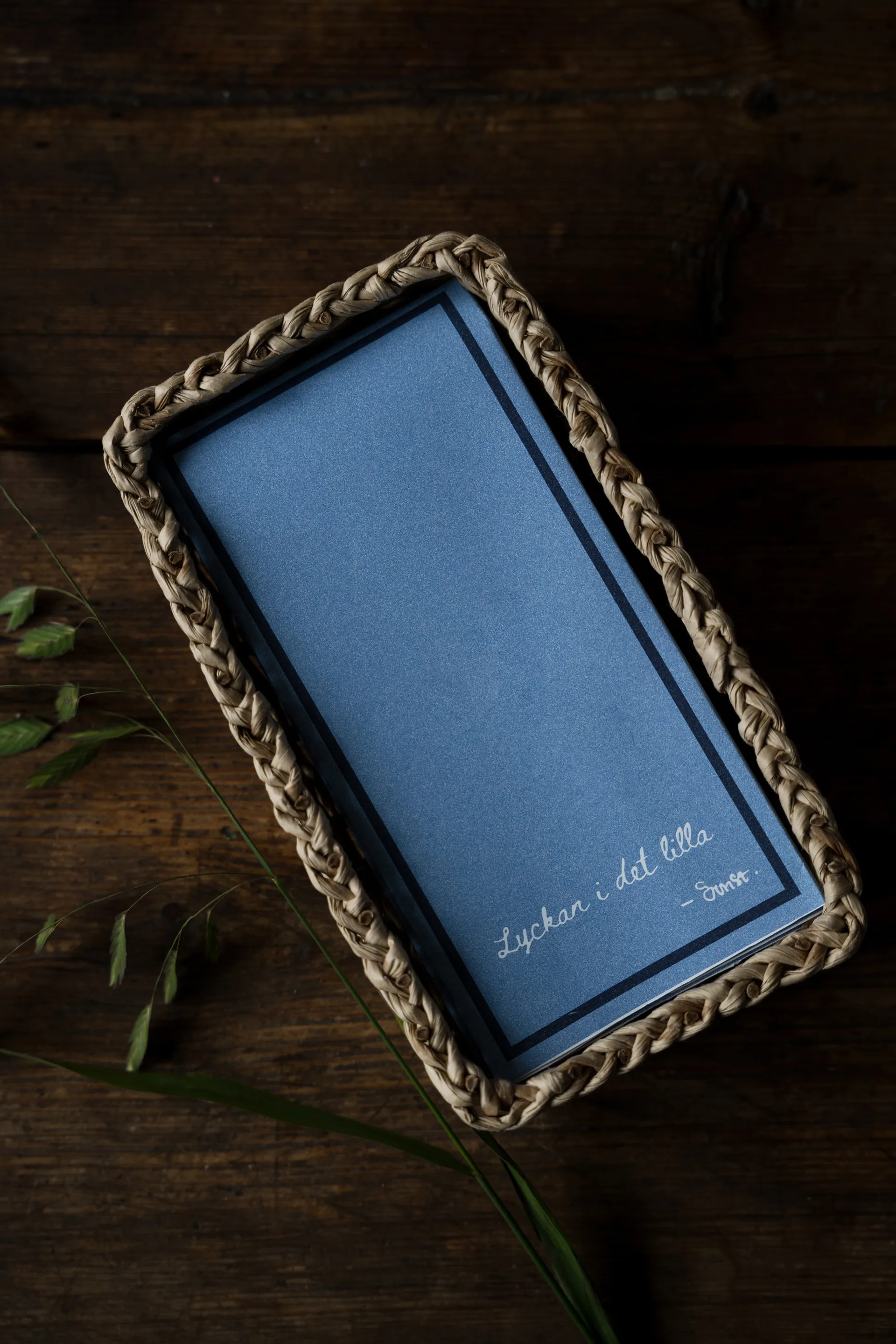 Ernst servet met citaat Geluk in het kleine 20-pack, Blauw ERNST