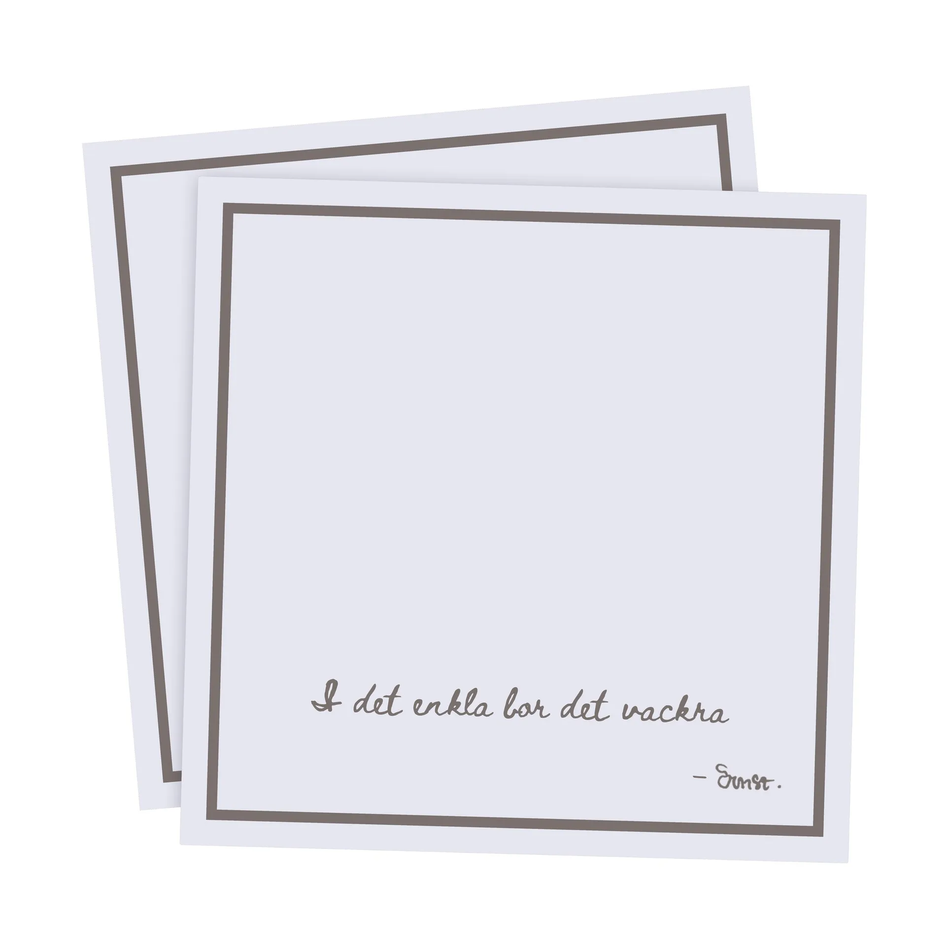 Ernst servet met citaat In het eenvoudige 20-pack, Lichtgrijs ERNST