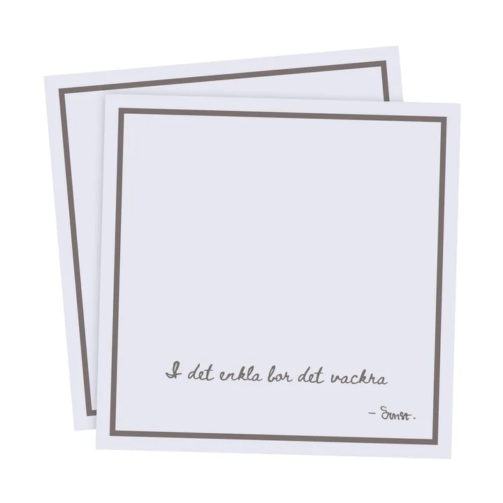 Ernst servet met citaat In het eenvoudige 20-pack - Lichtgrijs - ERNST