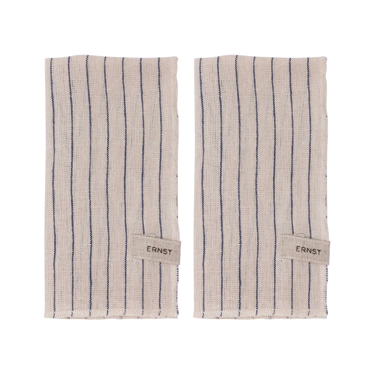 Ernst servetten 2-pack gestreept 40x40 cm Blauw-beige
