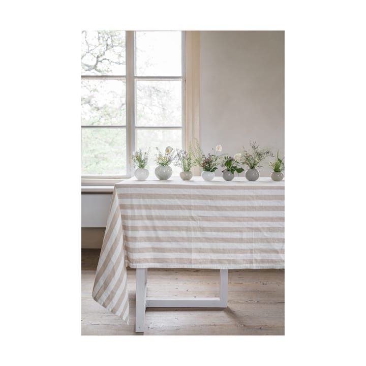Ernst tafelkleed gestreept 145x300 cm, Beige-wit ERNST
